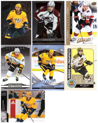 7 x MATT DUCHENE Predators Avalance sis. 1 x Jr. Kortti