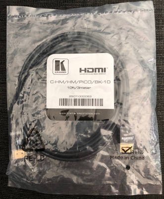 HDMI-kaapeli ohut musta 3m Kramer - UUSI