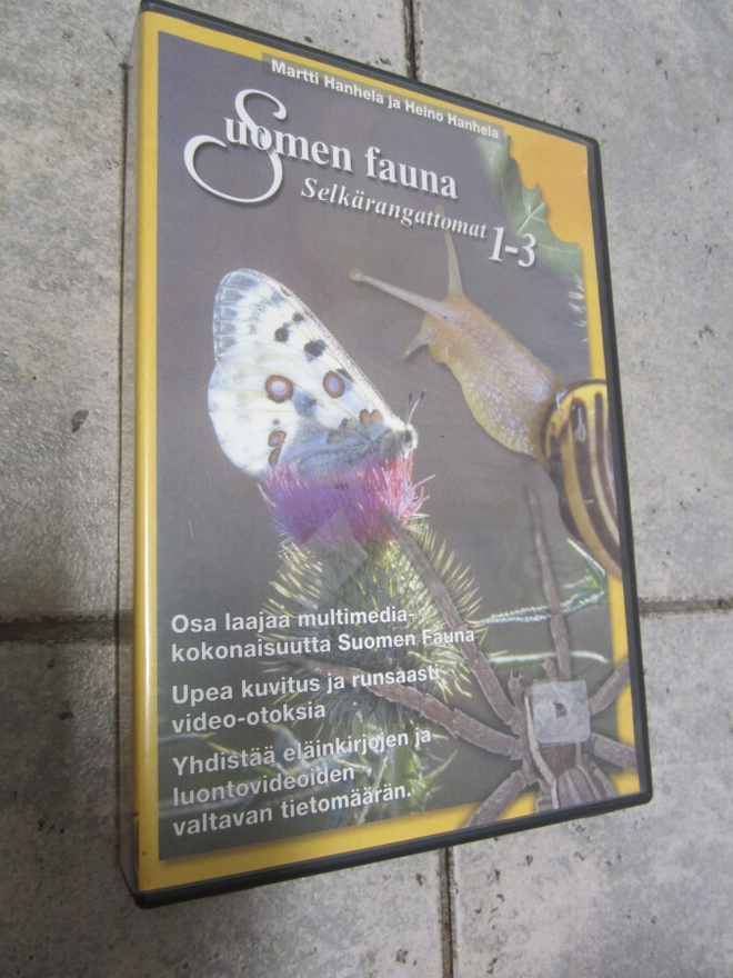 SUOMEN FAUNA 1-3  SELKÄRANGATTOMAT - 3 X DVD