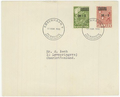 Tanska Mi 353-4 FDC