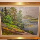 Matti Taskinen 1969 – kehystetty maisemamaalaus l.77xk.64cm - pikkukuva 1