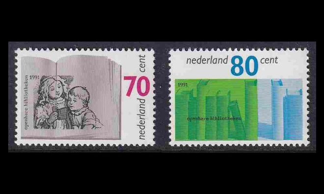 Alankomaat 1421-2 ** Julkiset kirjastot 100v (1991)