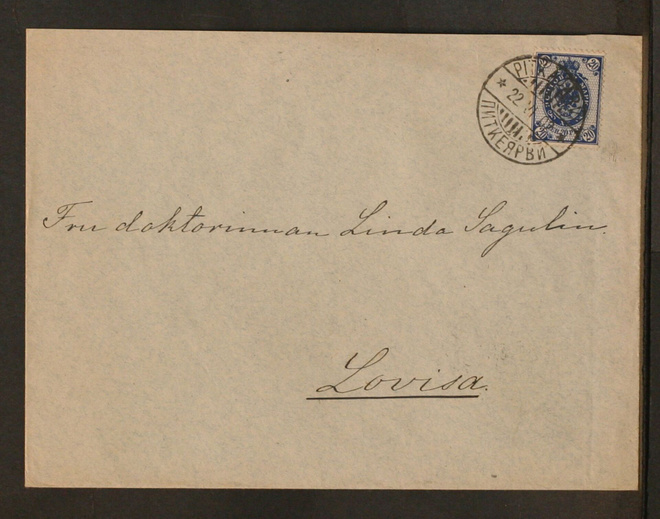 # 23446 # Kirje Pitkäjärvi > Loviisa - 1902