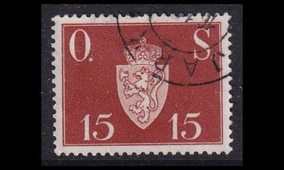 Norja 63 o Virkamerkki 15 öre (1951)