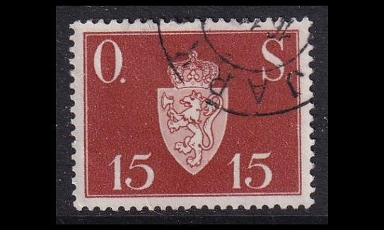 Norja 63 o Virkamerkki 15 öre (1951)