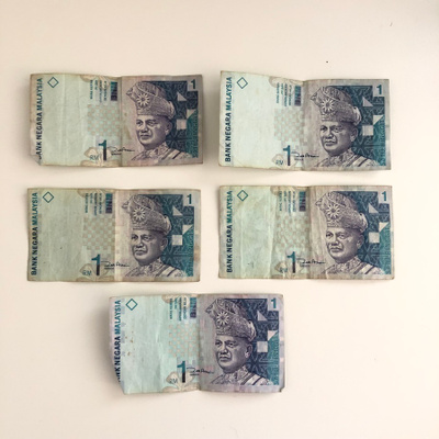 Malesia 1 ringgit ( 5kpl )