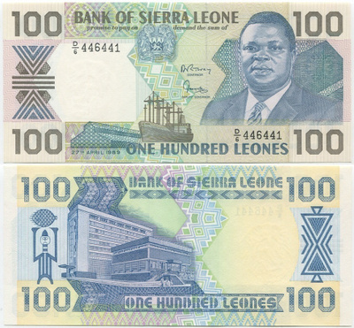 Sierra Leone 100 Leones v.1989 (P-18b) UNC