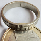 VANHA Sormus Korvaussormus Hakaristi 1940 Koko n 20 mm - pikkukuva 1