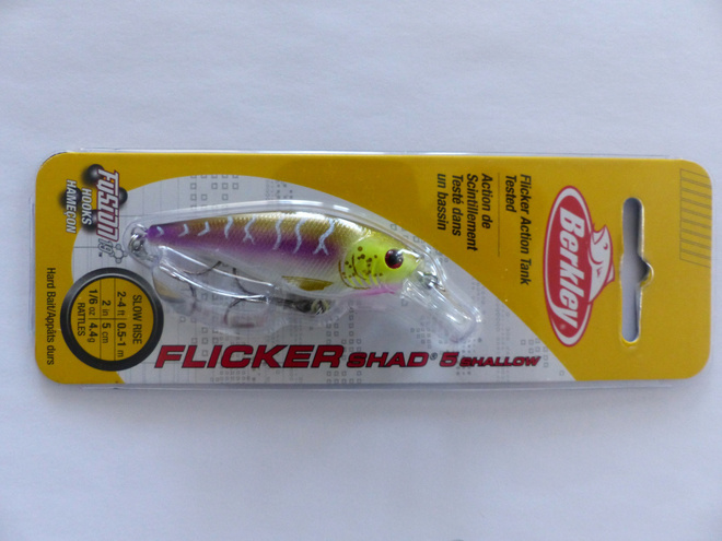 BERKLEY FLICKER shad 5cm, 4,4g shallow Väri: Purple Tiger