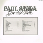 PAUL ANKA: Greatest Hits * BEL 1985 - pikkukuva 2