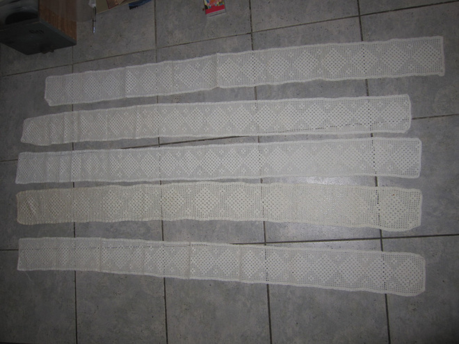 VANHOJA VIRKATTUJA KAITALIINOJA ( pittudet n 142 cm