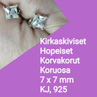 Suomalainen HOPEARIIPUS, korvakorut, tapit TAI koukut - pikkukuva 2