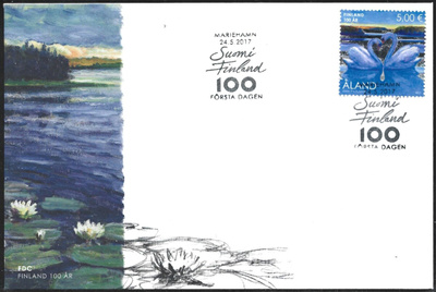 FDC Åland 2017  Suomi 100 vuotta   LaPe ÅL 427
