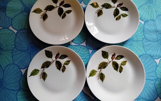 4 x Ruusu leivoslautanen Arabia