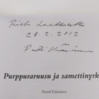 Pentti Väänänen : Purppuraruusu ja samettinyrkki (signeer... - pikkukuva 3