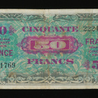 Ranska 50 Francs 1944, Allied Forces, P-122a F+ - pikkukuva 1