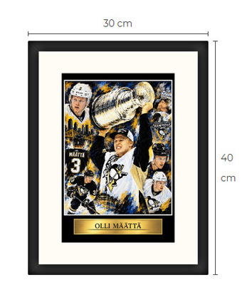 Uusi Olli Määttä Pittsburgh NHL art print Limited Edition