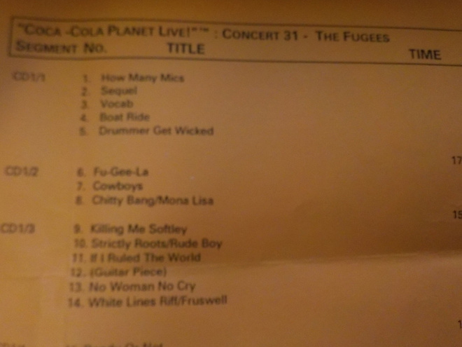 FUGEES - COCA-COLA PLANET LIVE  CD VERY RARE!!!