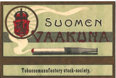 TUPAKKA ETIKETTI SUOMEN VAAKUNA