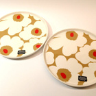Marimekko unikko Lautaset 2kpl halk: 20cm (terra-valk-pun) - pikkukuva 1