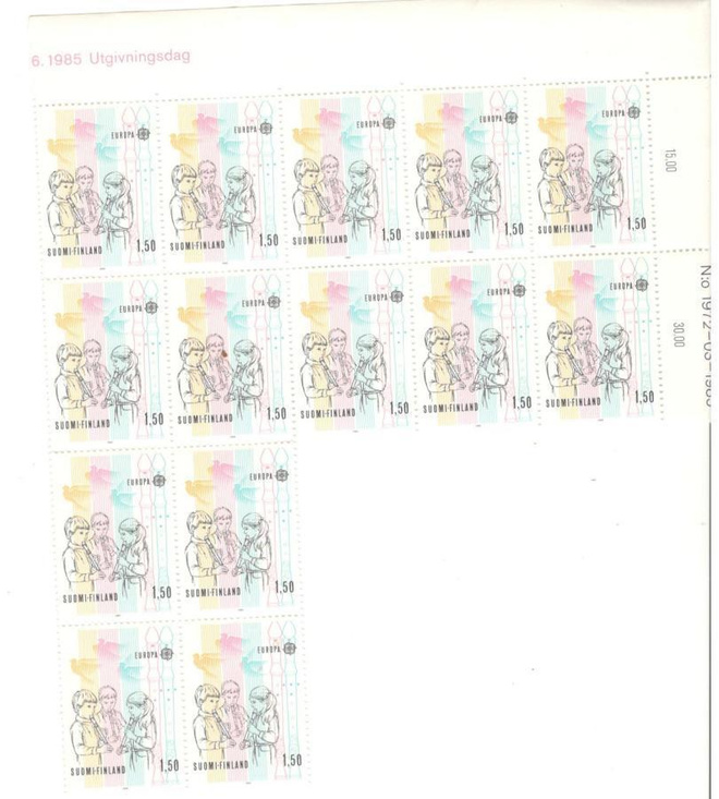 v, 1985 Eurooppa 1,50mk, postituoreet. osa arkista