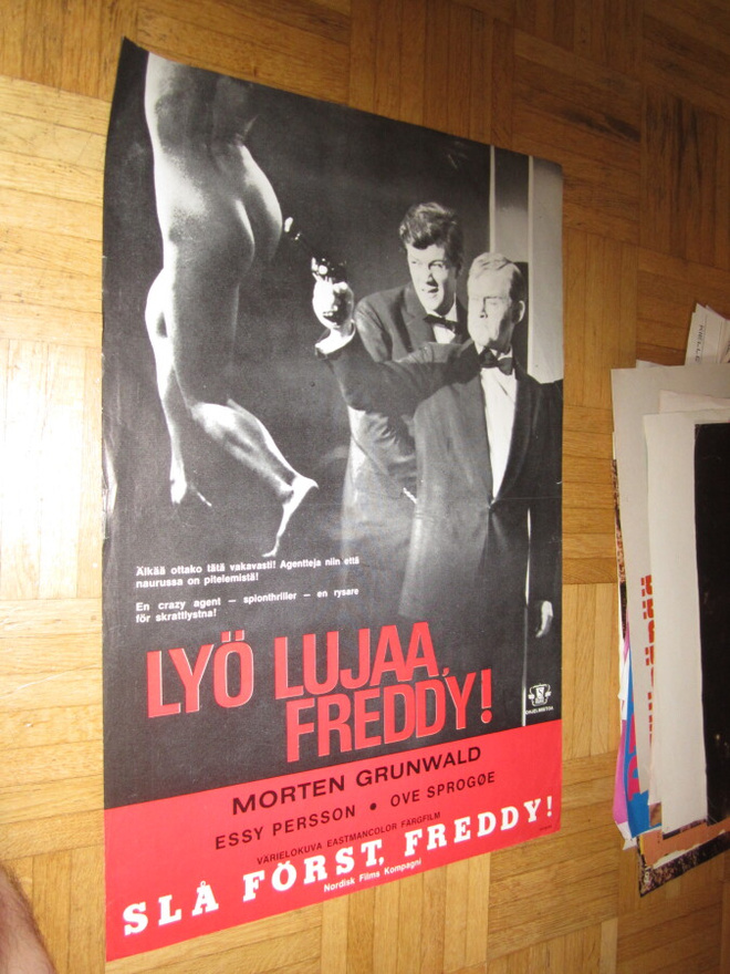 VANHA ORIG ELOKUVAJULISTE LYÖ LUJAA FREDDY