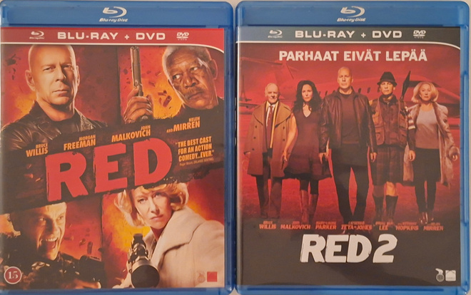 RED & RED 2 BLU-RAY + DVD (2 X 2 DISC)