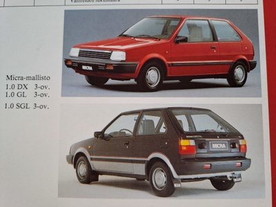 Nissan Micra -esite, 1986