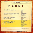 Peret - El Gitano Anton +3 7"EP 1968 - pikkukuva 2
