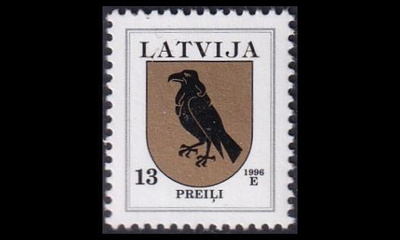 Latvia 422A_I ** Käyttösarja Vaakuna 13 S -96 (1996)