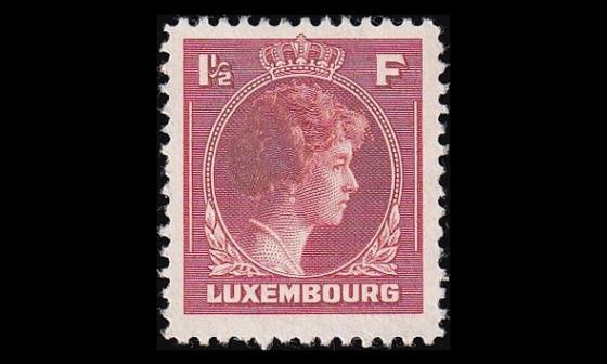 Luxemburg 361 ** Käyttösarja Charlotte 1½ Fr (1944)