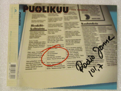 Puolikuu • Tule Takaisin CD-Single