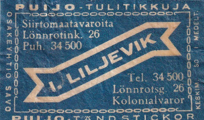 I. Liljevik , Lönnrotink. 26, Puijo   7/9