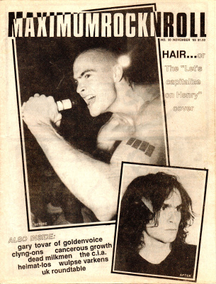 MAXIMUM ROCK'N'ROLL #30 (marraskuu 1985)