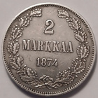 Hopea 2 markka vuodelta 1874. - pikkukuva 1