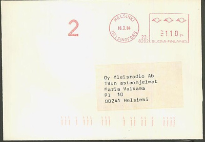 1984 2. luokan kaunis kirjekuori