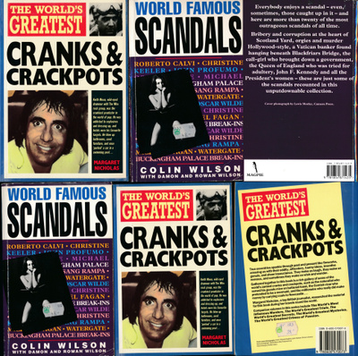 THE WORLD'S GREATEST CRANKS + WORLD FAMOUS SCANDALS 2 kirjaa