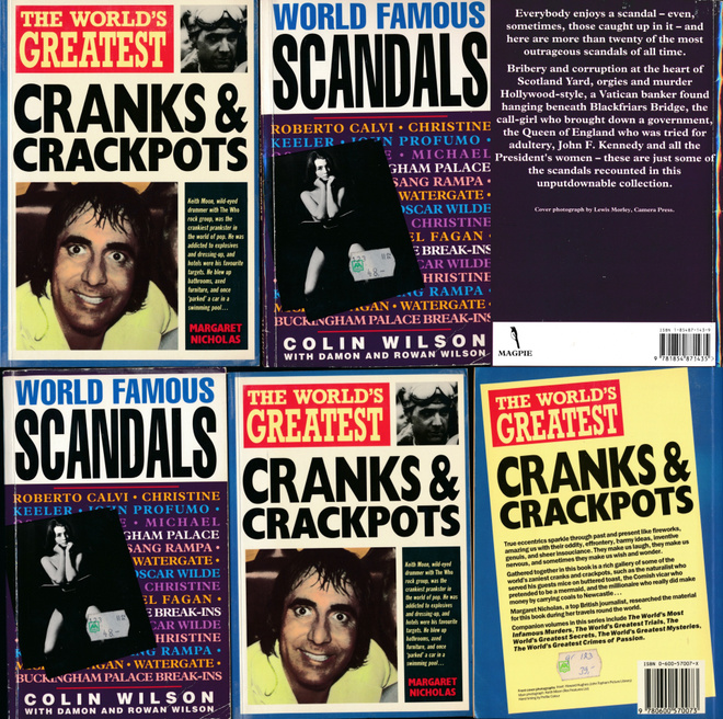 THE WORLD'S GREATEST CRANKS + WORLD FAMOUS SCANDALS 2 kirjaa