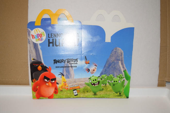Mcdonalds's Happy meal laatikko Angry Birds