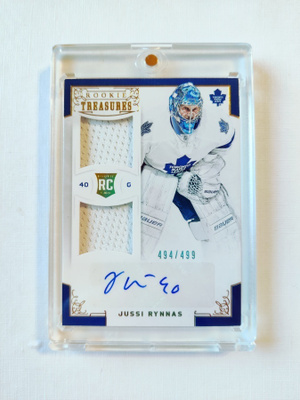 Jussi Rynnäs - 12-13 Panini Rookie Treasures Auto Jersey/499