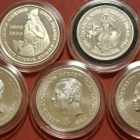 5 x Islanti: 3 x Presidentit + 2 x PROOF 1986 + 2000. - pikkukuva 1
