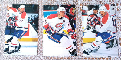 3 Les Canadiens hockey cards