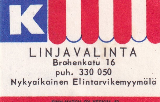 Linjavalinta ,Brahenkatu 16  . s55