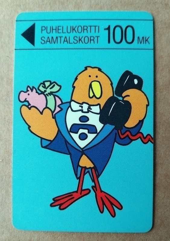 Tintti ja säästöpossu 100 mk puhelukortti D12