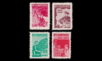 Albania 582-9 ** Vapautuksen vuosipäivä (1959)