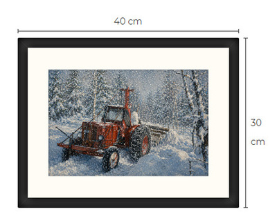 Uusi Metsäkone traktori art print 30 cm x 40 cm