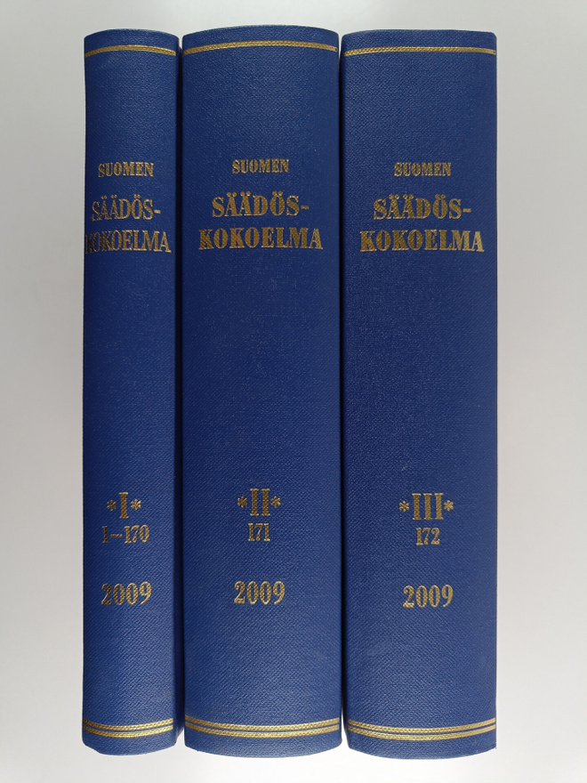 Suomen säädöskokoelma 2009 1-3 (numerot 1-172)