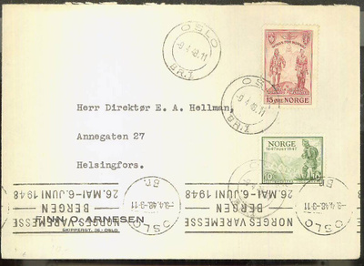Norja Mi 314 ym kirje Suomeen