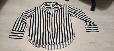 H&M uudenver. raidallinen pusero tummansin./valkoinen M/L