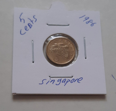Singapore 5 cents 1986